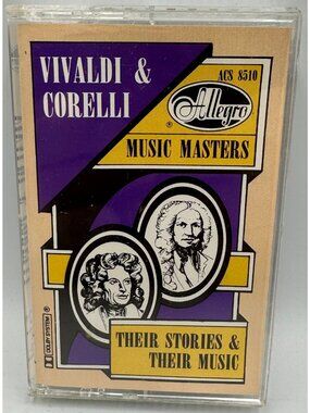 Vivaldi & Corelli Music Masters Cassette Their Stories & Music Allegro
